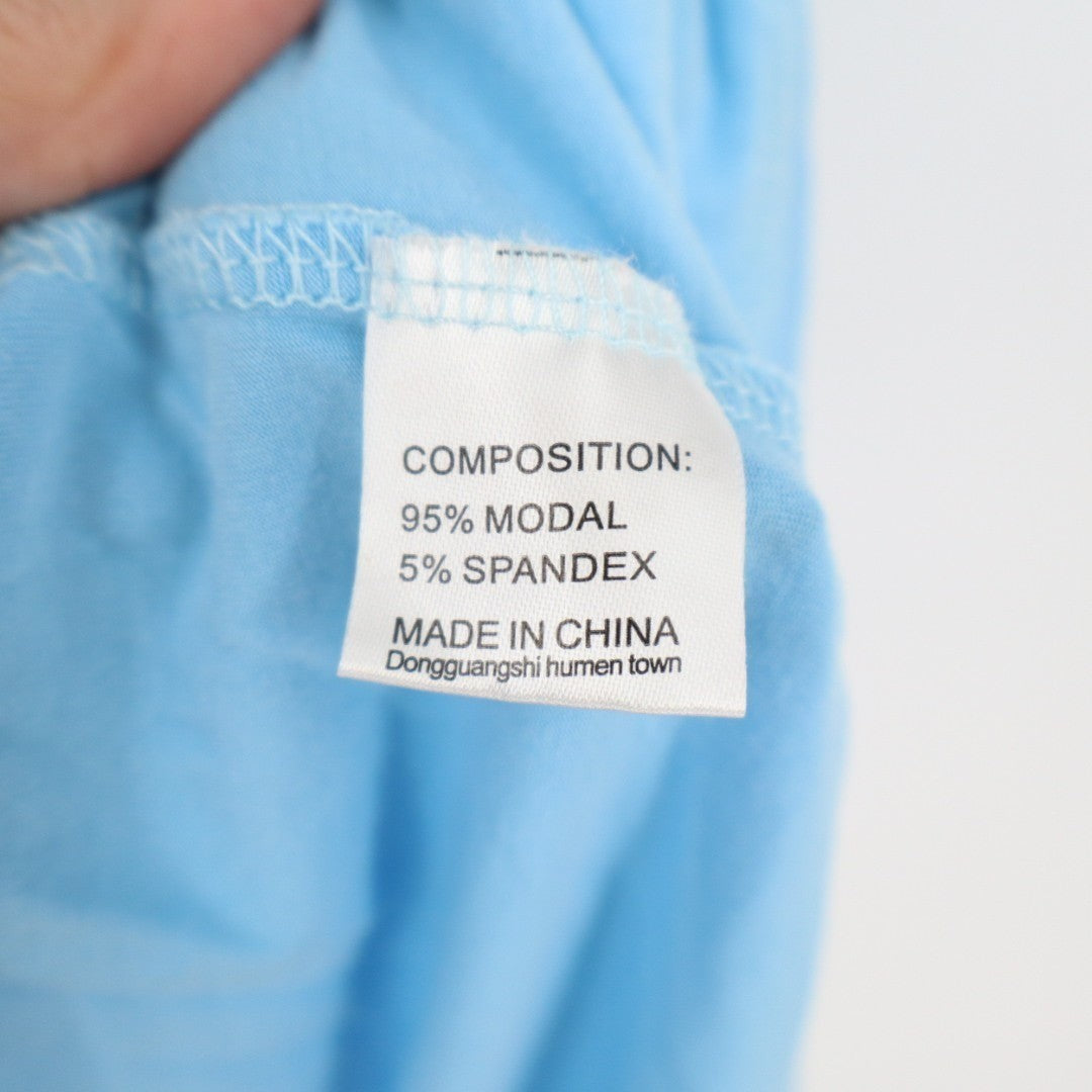 Tank Dress Womens Large Sky Blue Modla Stretch Racerback Scoop Neck Pullover