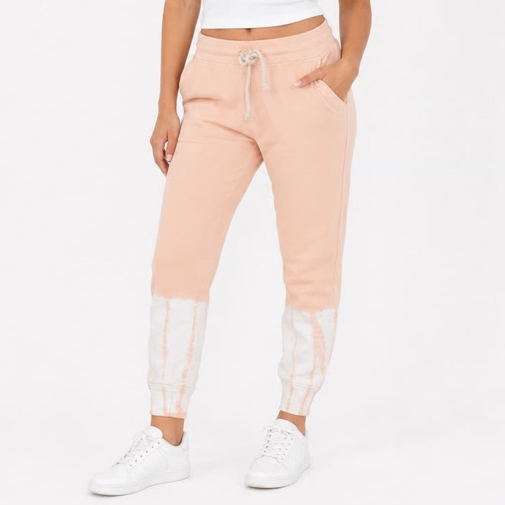 Universal Thread Peach Tie Dye Joggers Womens Large Cotton Sweatpants