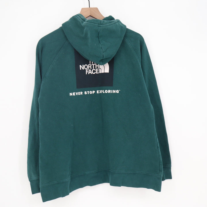 The North Face Hoodie Womens XL Never Stop Exploring Green Graphic Excellent