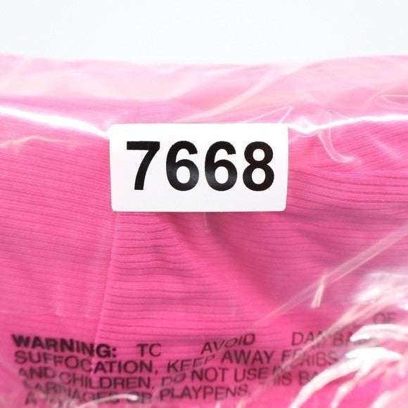 Naked Wardrobe Hot Pink Ribbed Split Hem Leggings Pants Size L