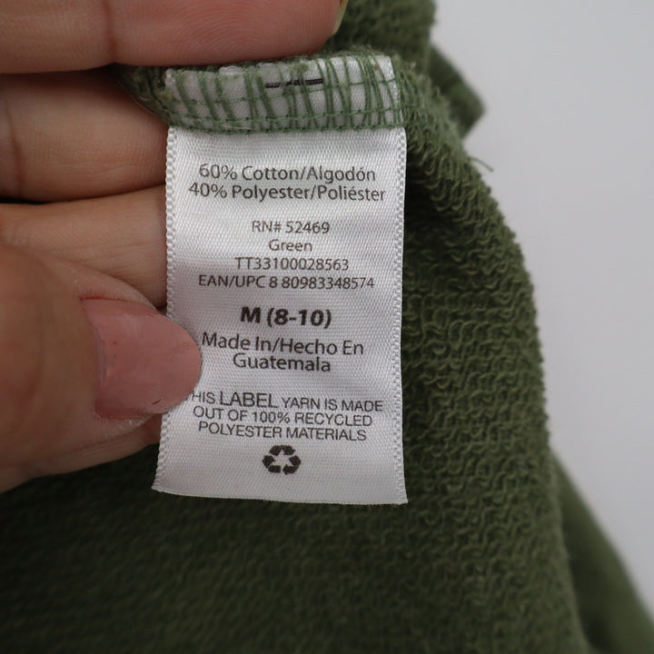Time and Tru Womens Green Crew Neck Sweatshirt Size M Relaxed High Low Hem