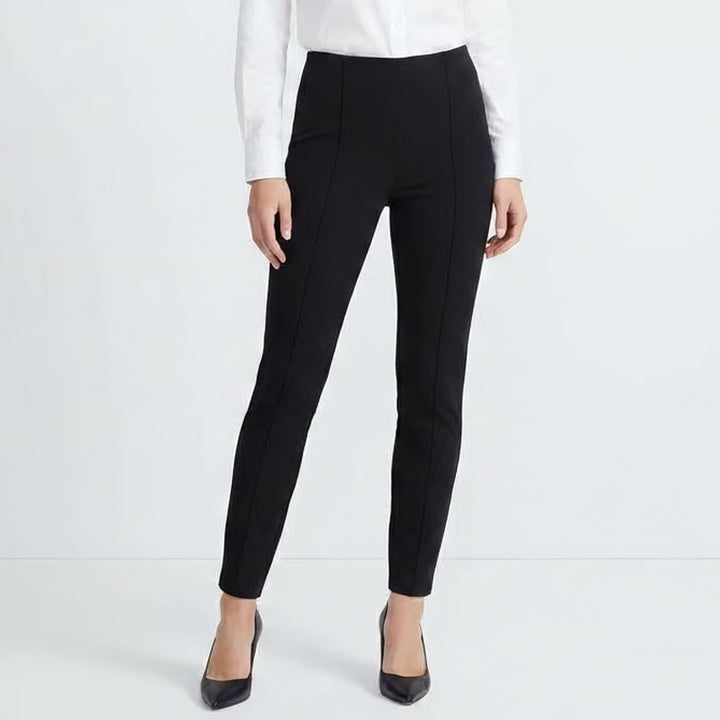 Shein Curve Ponte Pants Womens 2XL Black Stretch High Rise Elastic Waist Tapered