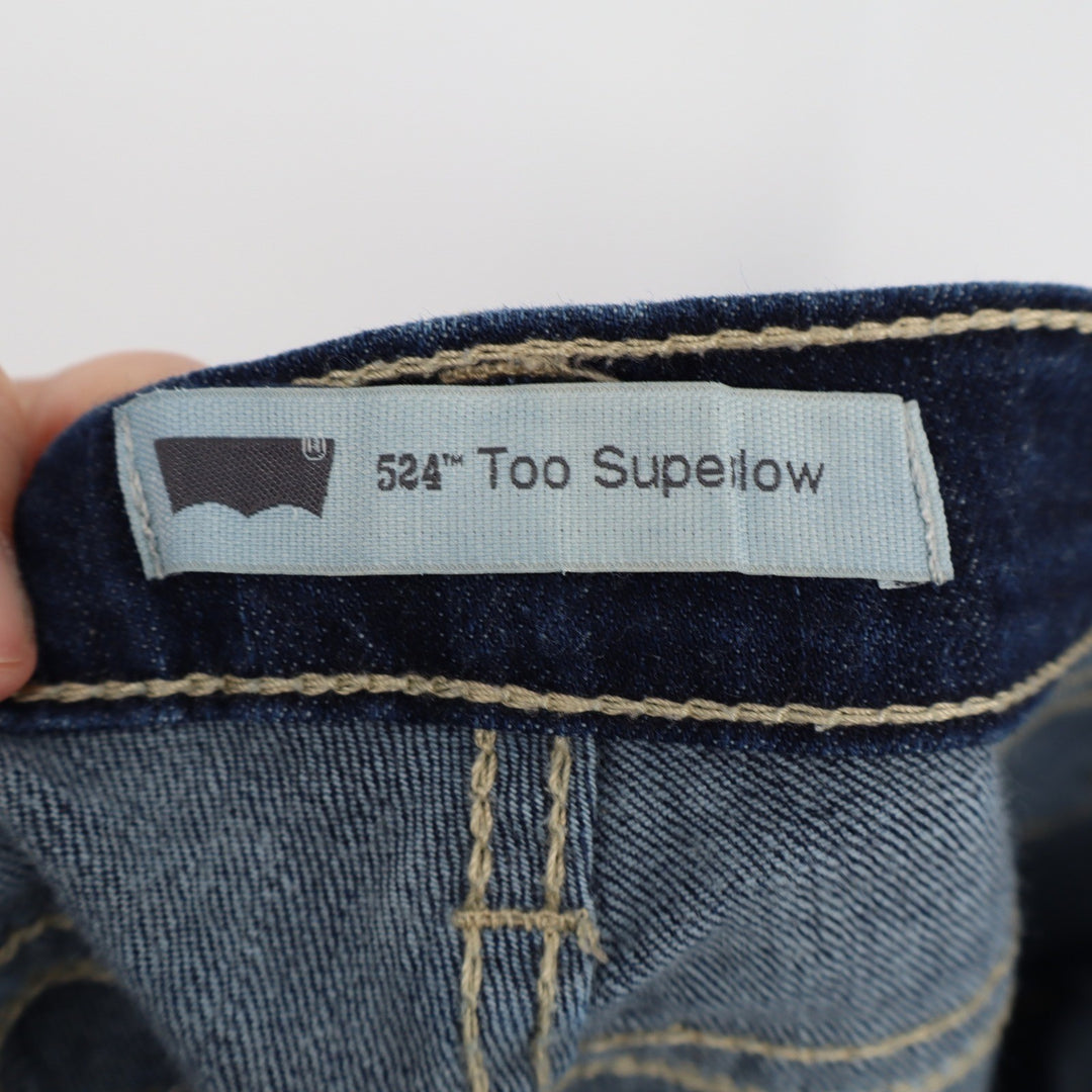 Levis 524 Too Superlow Skinny Jeans Dark Wash Indigo W29 L34