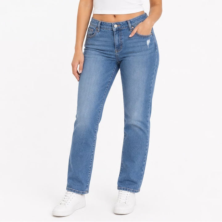 Sonoma Jeans Womens 18PS Straight Blue Medium Wash Stretch Denim Excellent