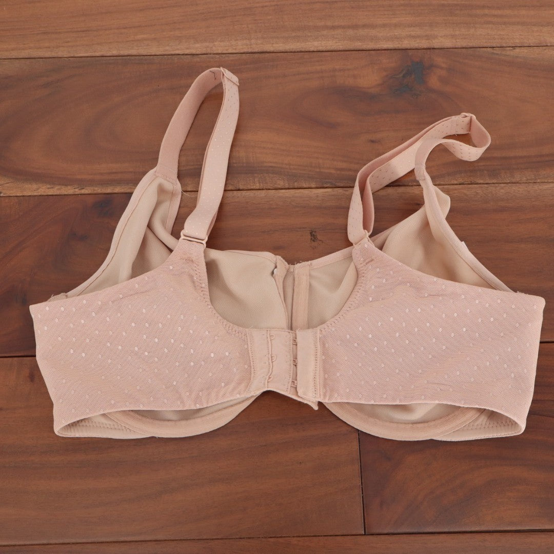 Wacoal Back Appeal Minimizer Bra Womens 34DD Rose Dust Adjustable Strap Stretch