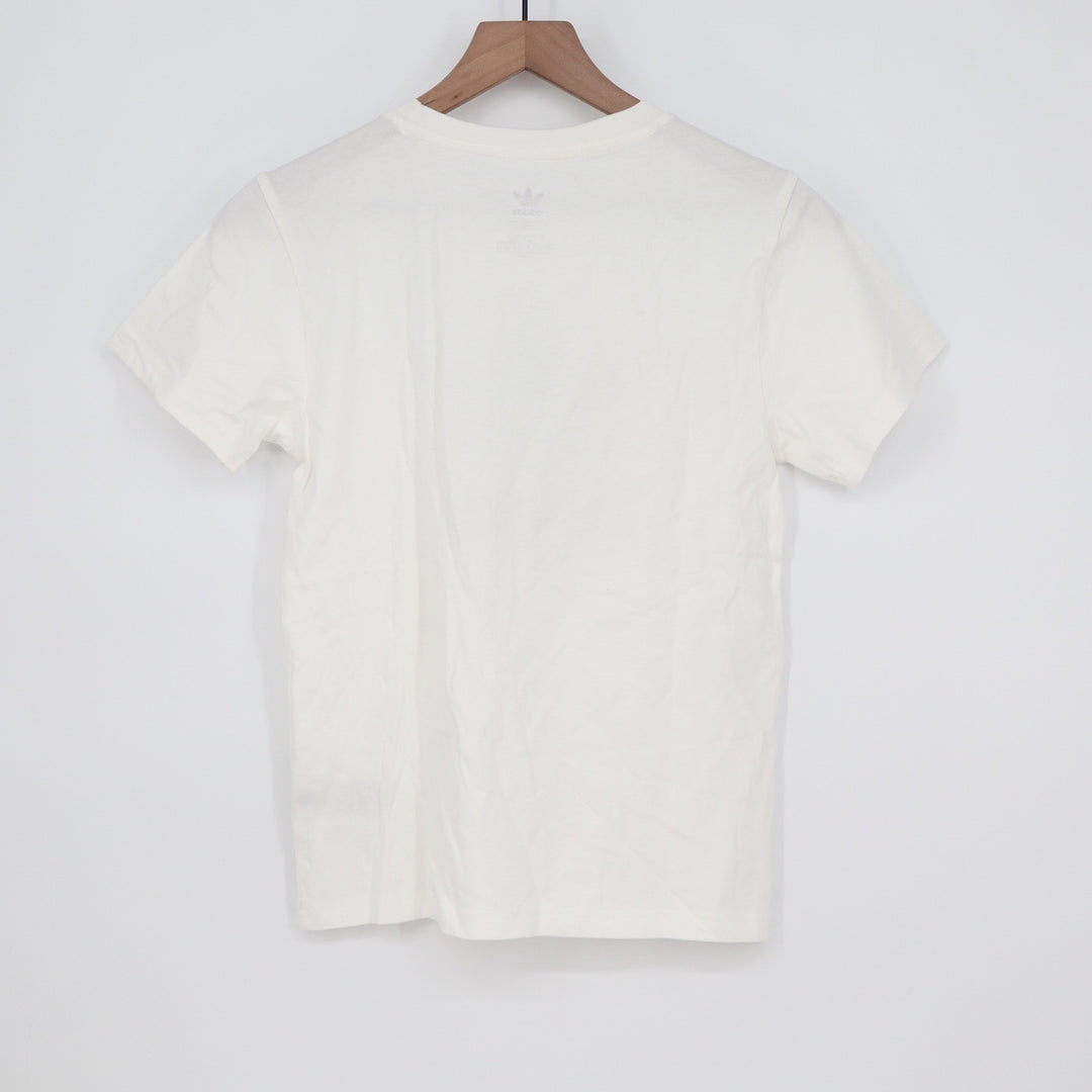 Adidas Originals Trefoil Graphic T-Shirt Off-White Cream Youth Size M