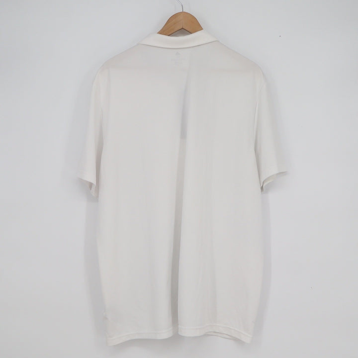 Adidas Mens Performance Polo Shirt White Recycled Polyester Size 2XL