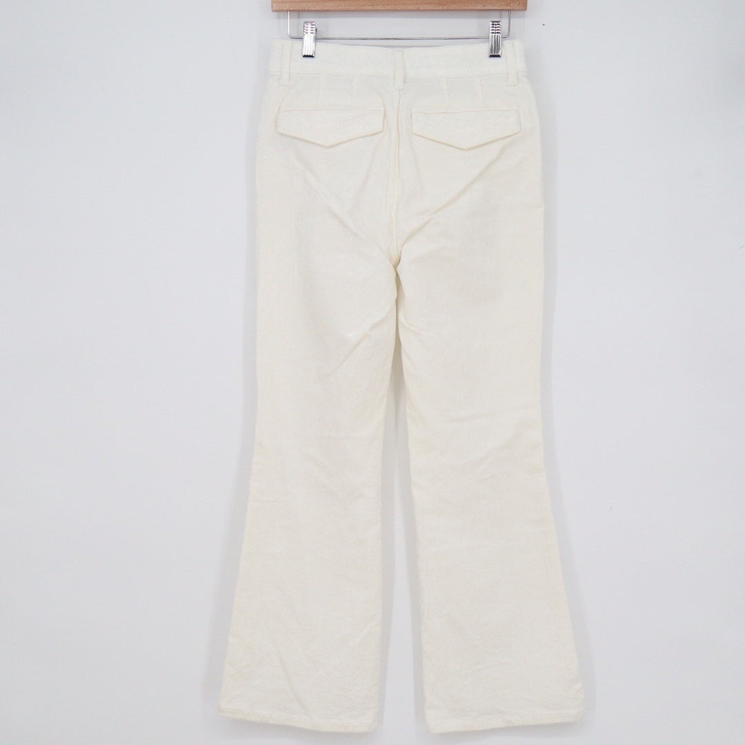 Democracy Ab Technology Cream Corduroy Flare Leg Pants Womens 4P
