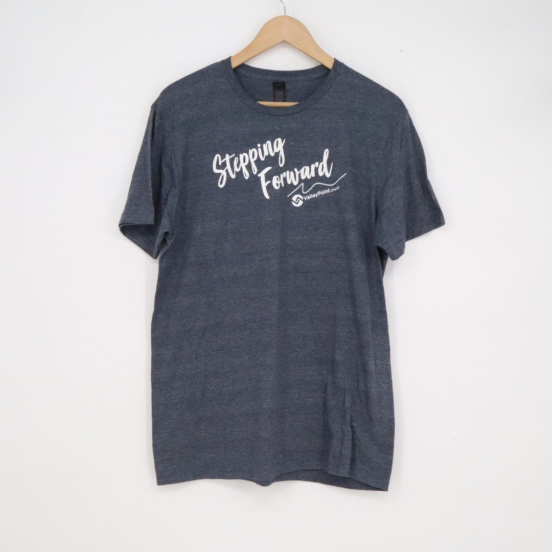 Gildan Softstyle Stepping Forward ValleyPoint Church Graphic T-Shirt Heather M