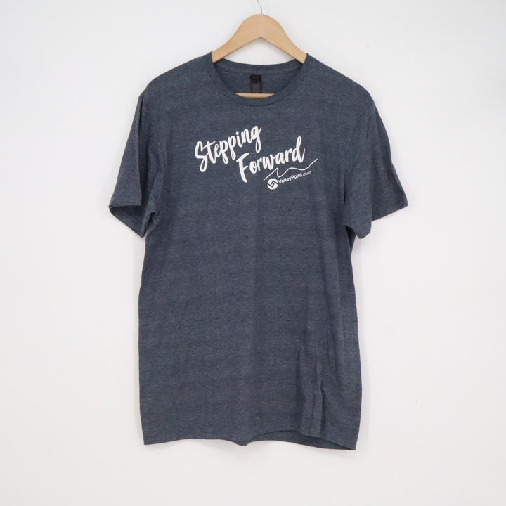 Gildan Softstyle Stepping Forward ValleyPoint Church Graphic T-Shirt Heather M