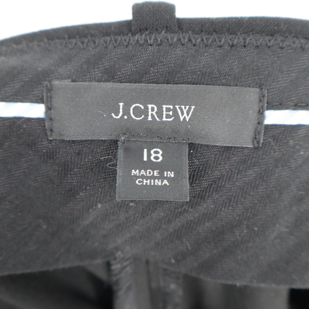J.Crew Womens Black Stretch Dress Pants Trousers Size 18 Plus