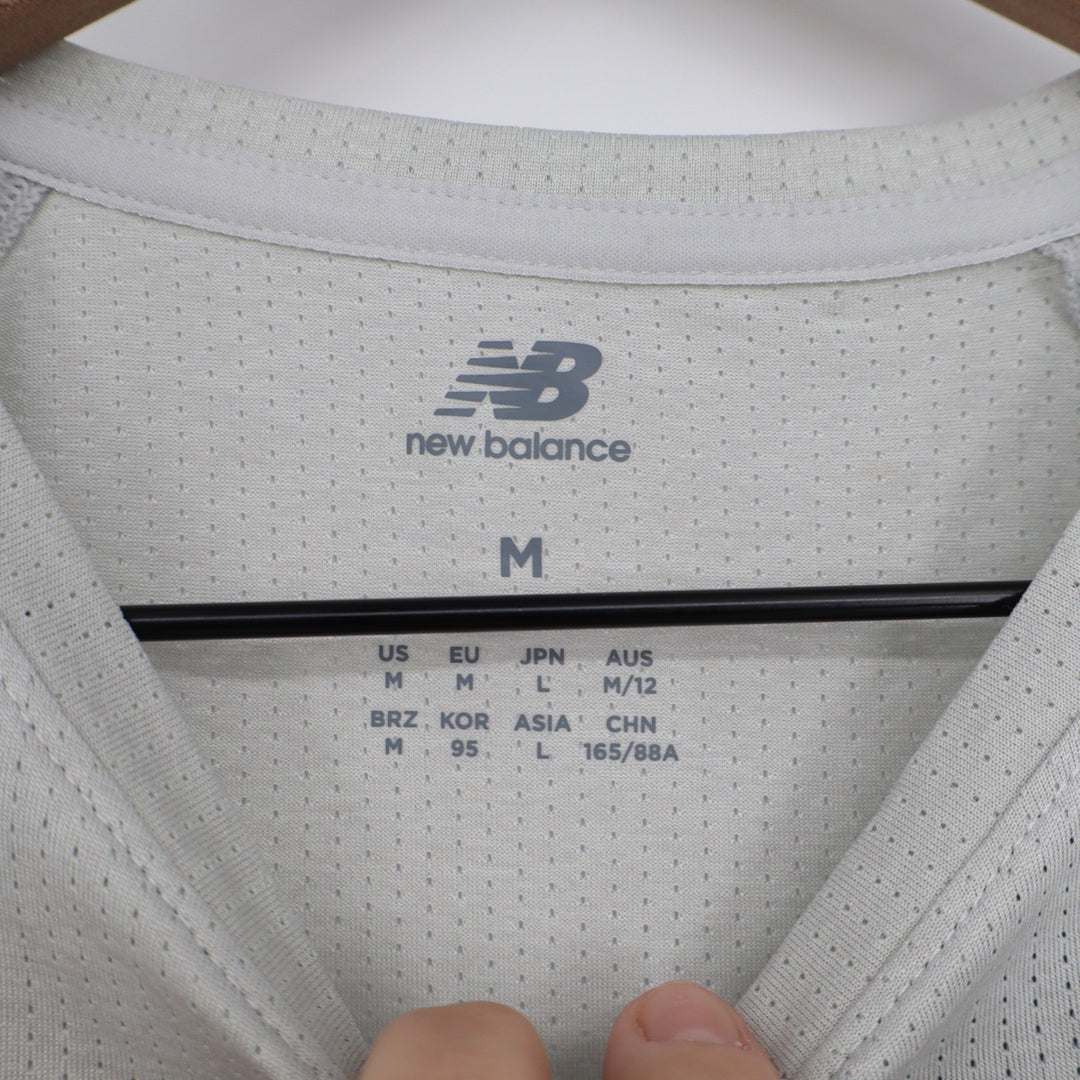 New Balance Mens Standard Performance Mesh Running Tee Grey Size M