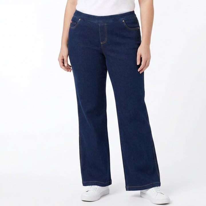 Pajama Jeans Womens Medium Blue Denim Cotton Stretch 5-Pockets Mid Rise Bootcut
