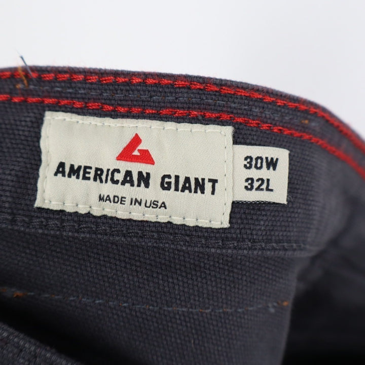 American Giant Roughneck Jeans Women 30X32 Charcoal Gray Cotton Stretch Straight