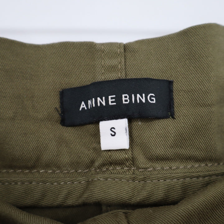 Anine Bing Skirt Womens S Utility Mini Olive Green Belted D-Ring Cotton