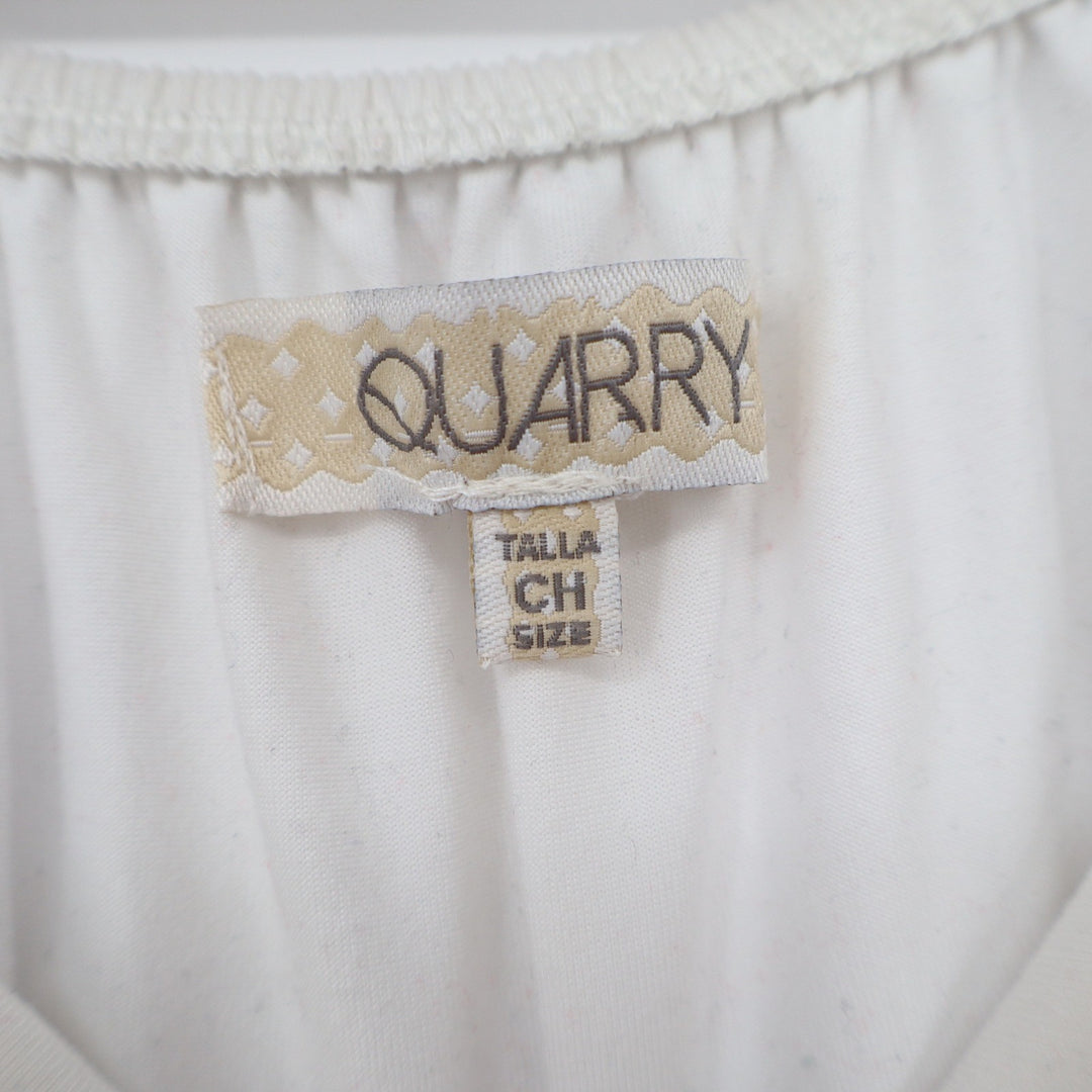 Quarry White Puff Sleeve Crop Top Sweetheart Ruched Button Front