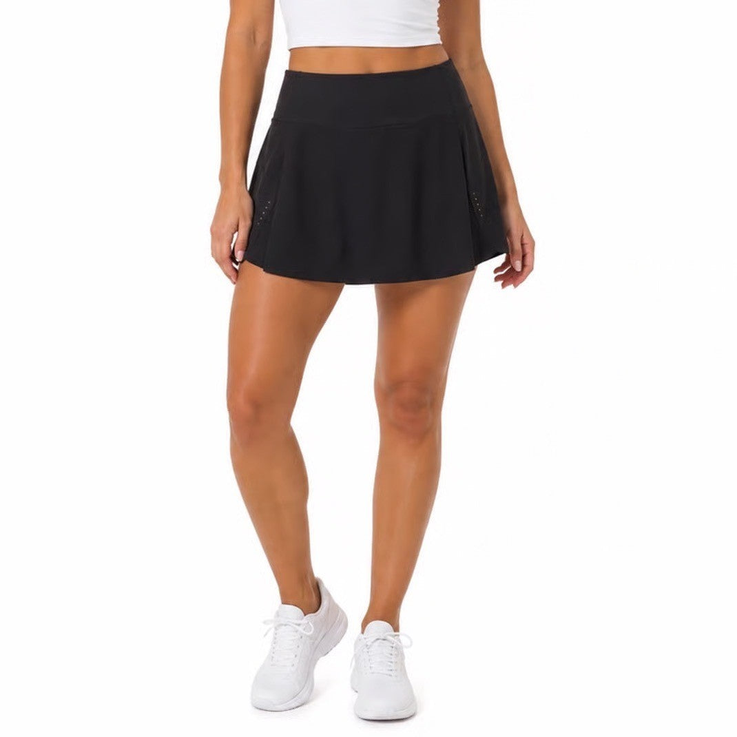 Athleta Run With It 16" Skort Black Athletic Running Skirt Womens Medium M