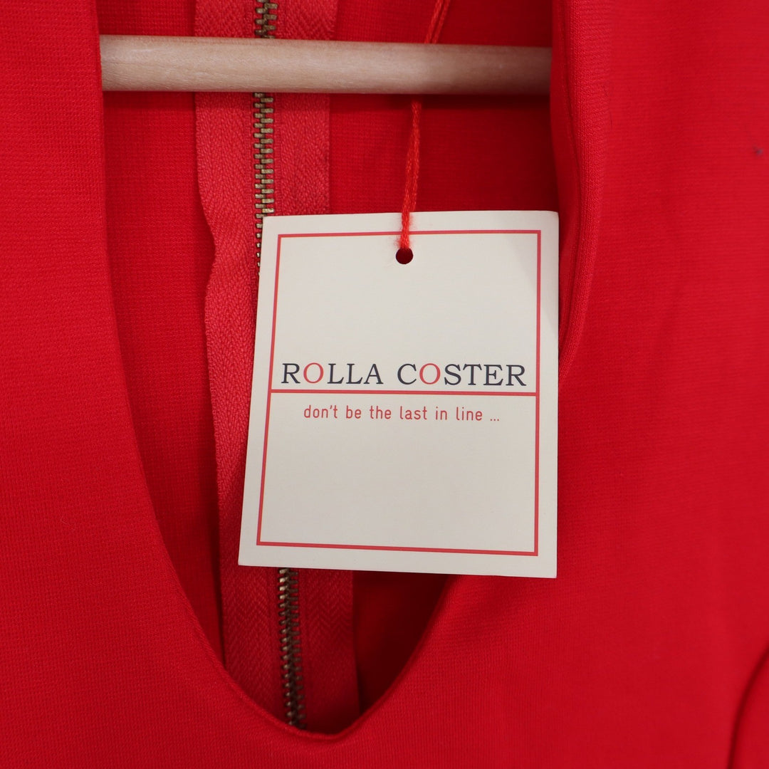 Rolla Coster Dress Womens L Red Sleeveless Sheath V-Neck NWT