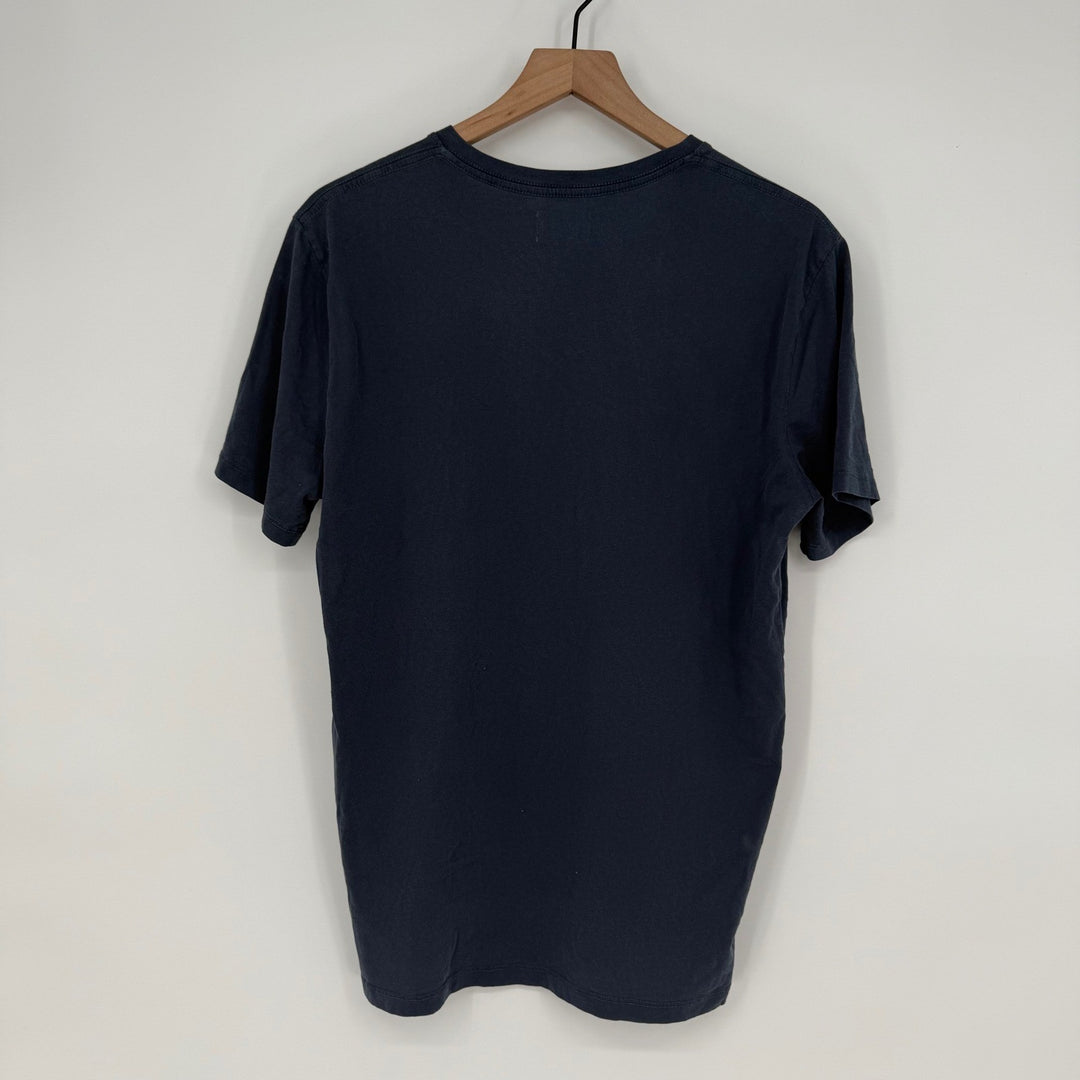 AG Adriano Goldschmied V Neck T Shirt Navy Blue Mens Size M Made in USA