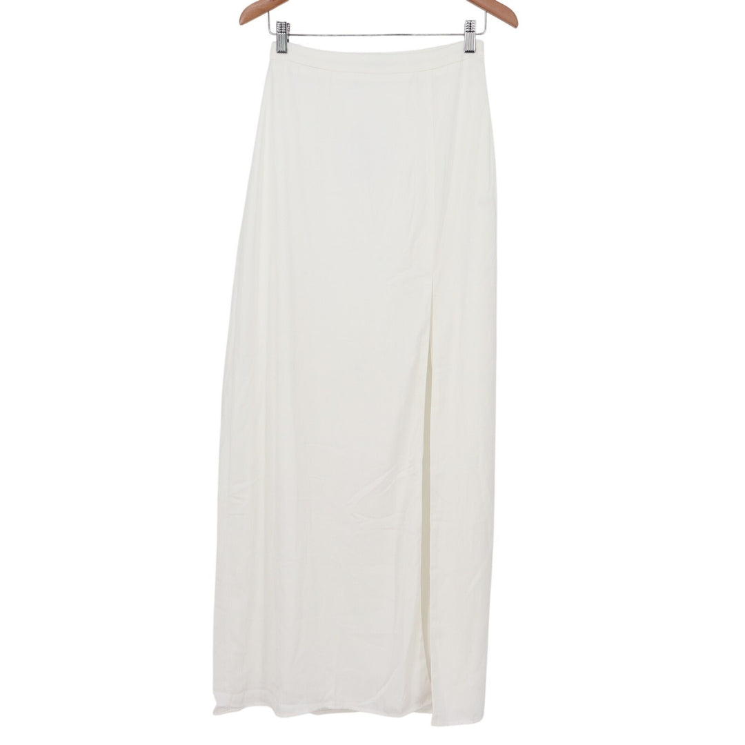 Lulus Heavenly Promise Two Piece Maxi Dress Women Small White Sheer Lace Detail