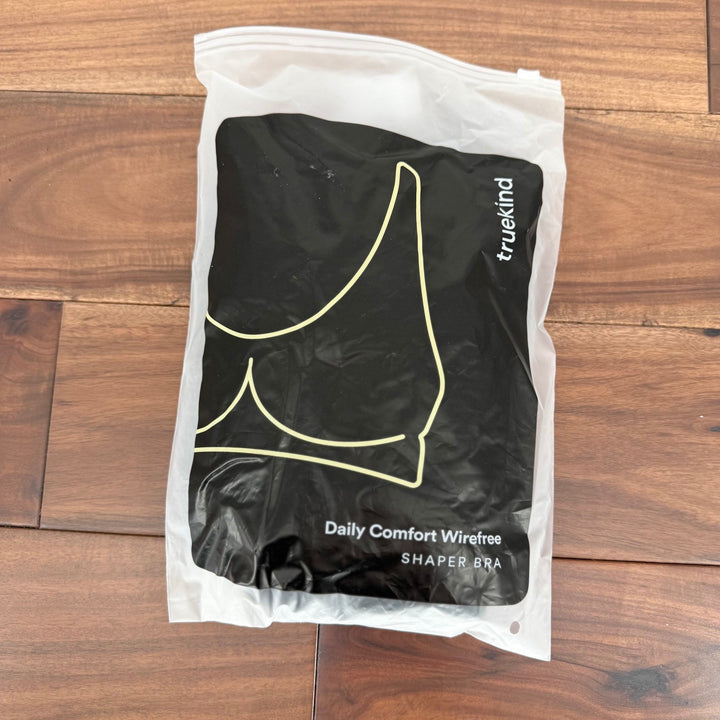 Truekind Daily Comfort Wirefree Shaper Bra 4XL Black New