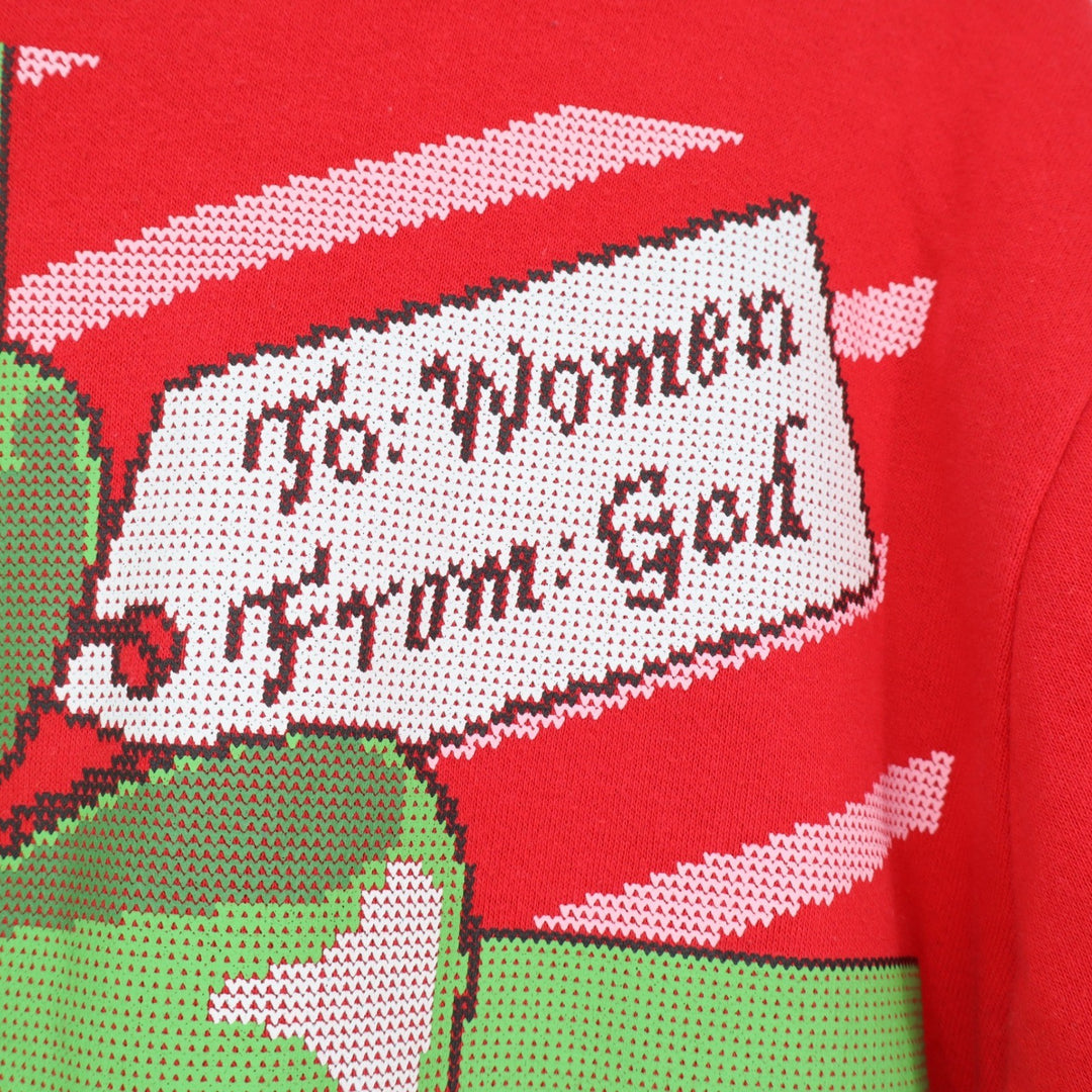 Mad Engine Sweatshirt Mens XL To Women From God Red Graphic Christmas Excellent