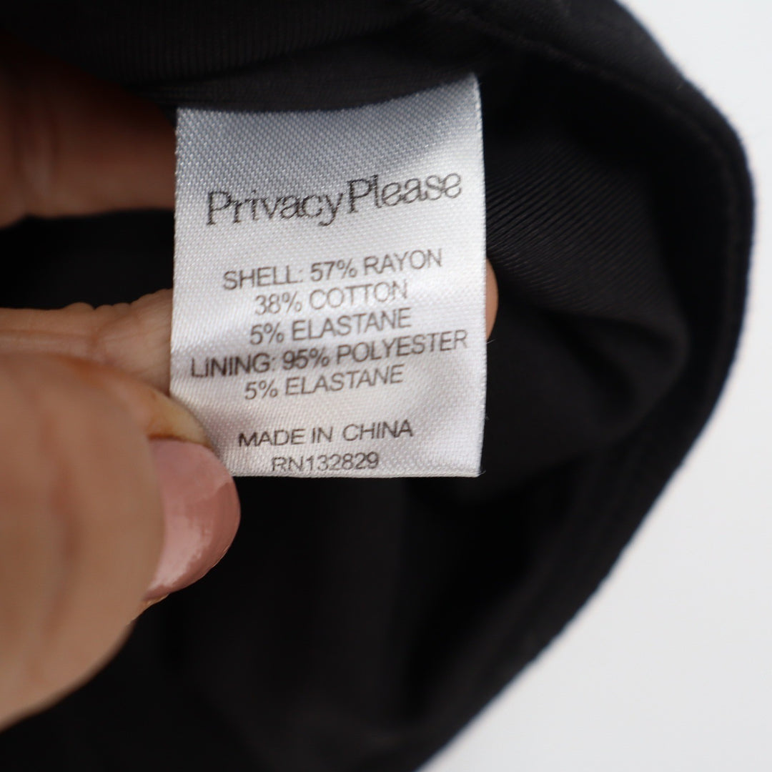 Privacy Please Womens Black Halter Neck Keyhole Back Bodysuit Size XS