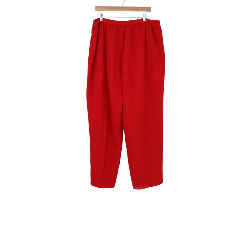 Montee Collection Red Dress Pants Plus Size 22W Straight Leg Lined Career