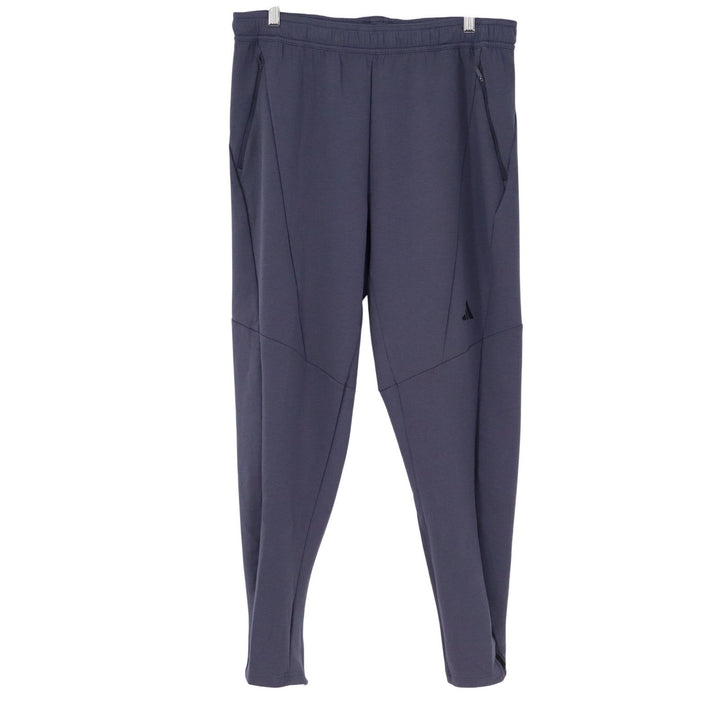 Adidas Mens D4T Knit Training Pants Shadow Navy Blue Slim Fit Joggers L