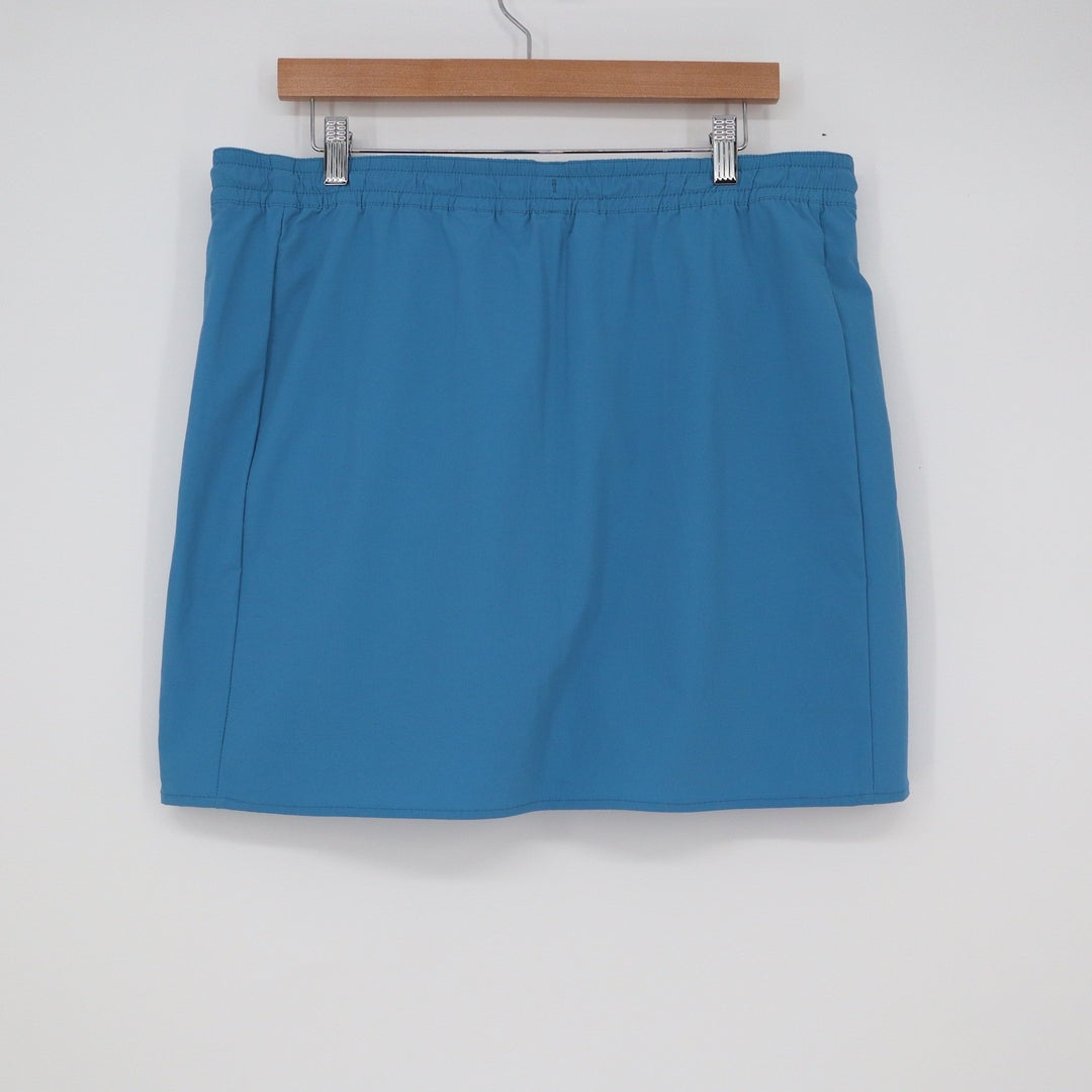 Orvis Blue Active Skort Recycled Nylon Stretch Hiking Skirt Womens Large L