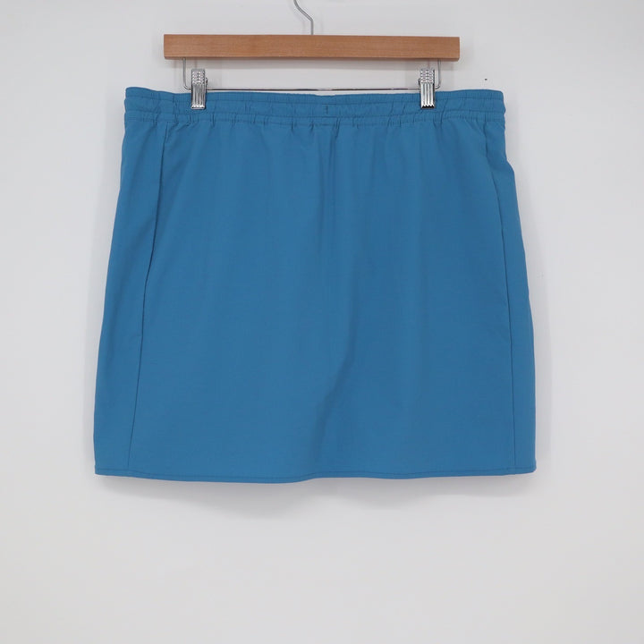 Orvis Blue Active Skort Recycled Nylon Stretch Hiking Skirt Womens Large L