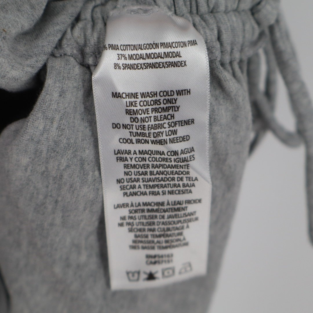 Calvin Klein Jeans T-Shirt Dress Womens Medium Grey Stretch Ruched Drawstring