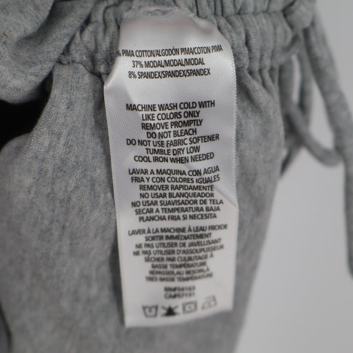 Calvin Klein Jeans T-Shirt Dress Womens Medium Grey Stretch Ruched Drawstring