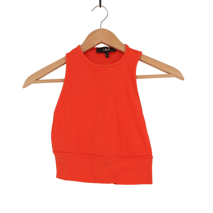 Lulus Absolute Edge Two Piece Bodycon Midi Dress Womens Small Orange Sleeveless