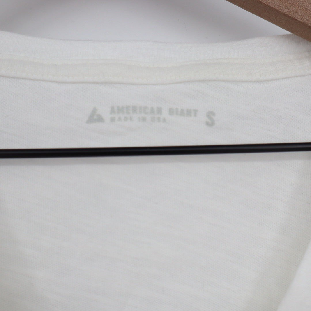 American Giant Women's Classic Cotton V-Neck Tee Size S Made in USA