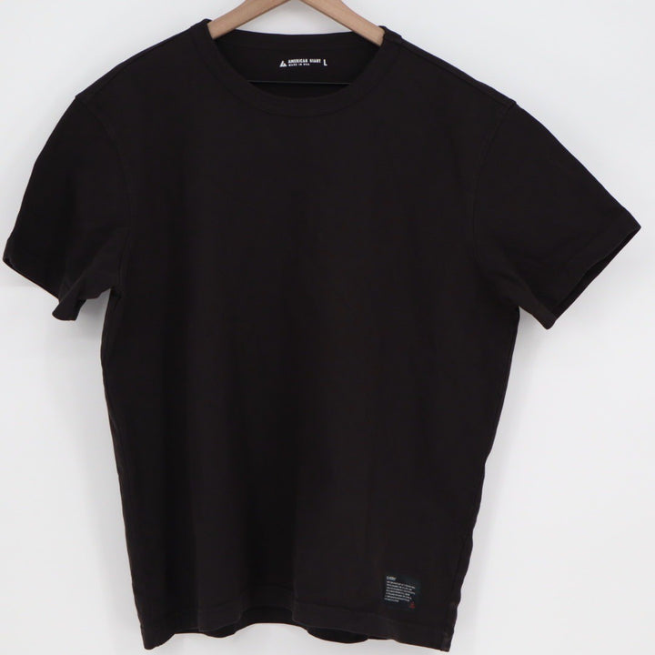 American Giant Crew Neck T Shirt Black Made in USA Size Large Mens Basic Tee