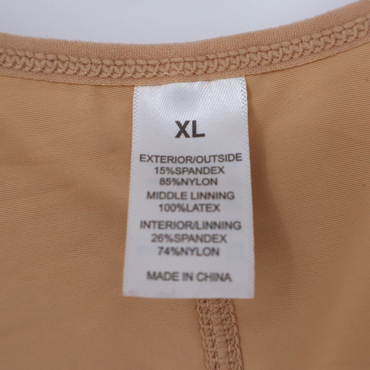 Womens XL Nude Shapewear Bodysuit Faja Butt Lifting Tummy Control Zipper XL