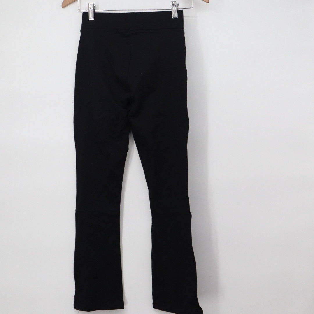American Giant Ponte Kick Flared Leg Pants Womens 0 Super Black Modal Stretch