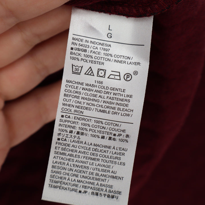 Banana Republic Mens Large Burgundy Quilted Diamond Quarter Zip Pullover Sweater