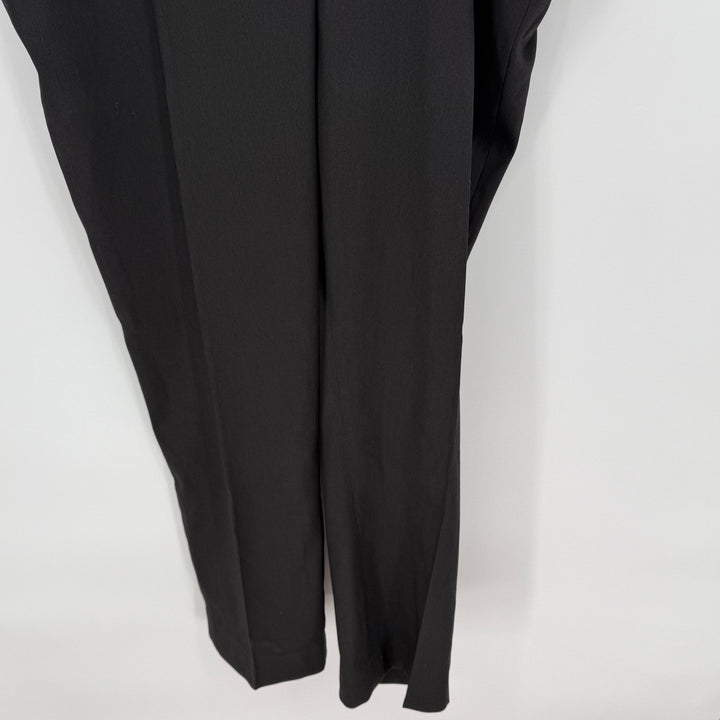MTAILOR Mens Black Dress Pants Size 44x32 Flat Front Straight Leg Formal