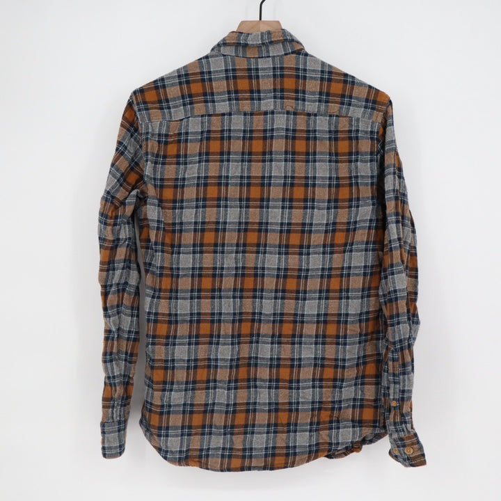 Sonoma Goods for Life Flannel Shirt Plaid Orange Long Sleeve Button Down Size S