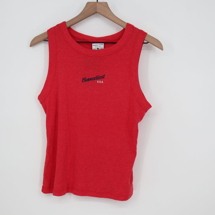 Where I'm From Connecticut USA Red Tri-blend Tank Top Mens XL Made in USA
