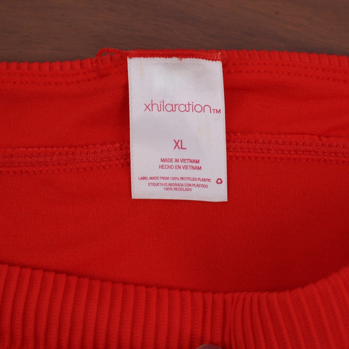 Xhilaration Red Ribbed Cheeky Bikini Bottom XL New
