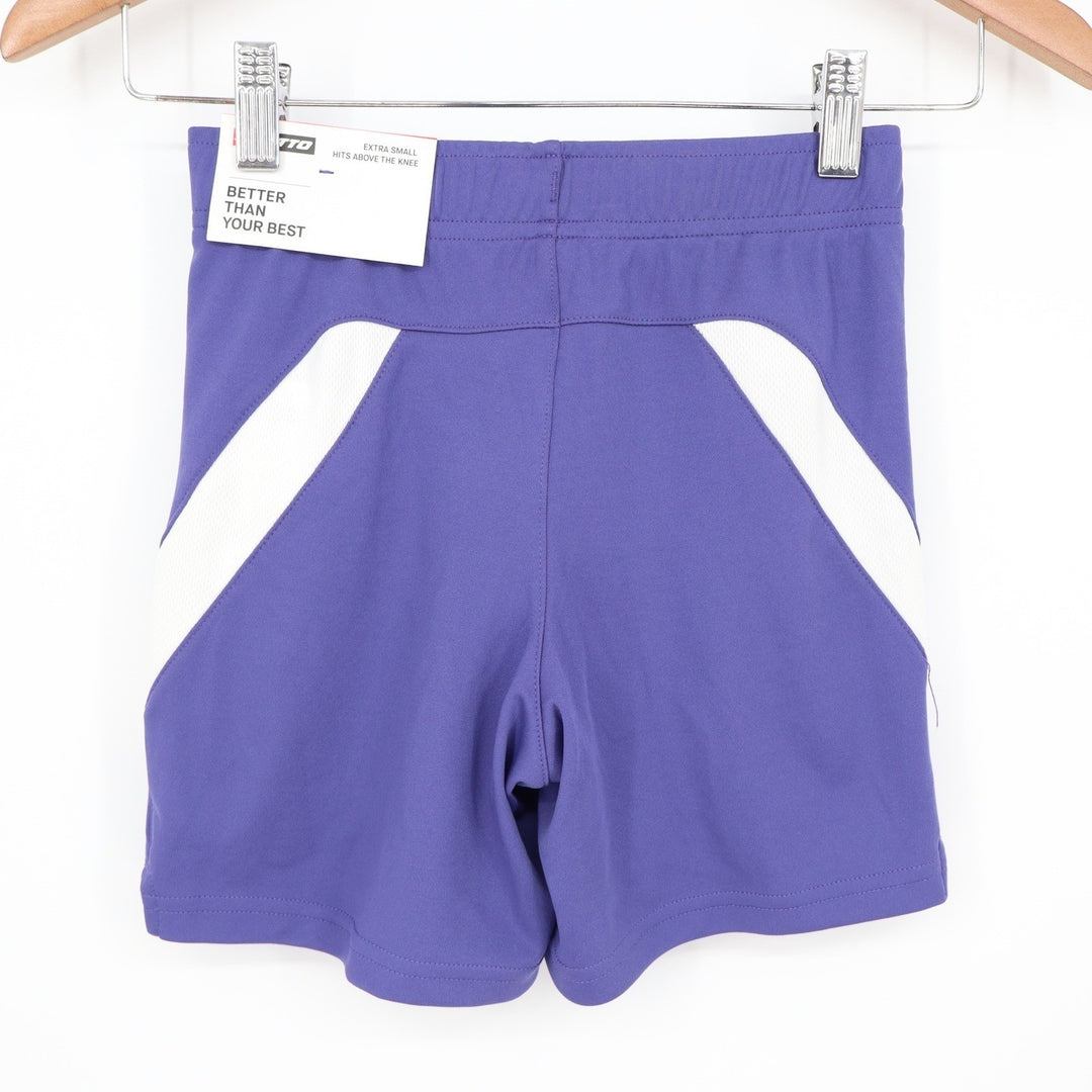 Lotto Boys Purple Athletic Shorts XS 6-7 White Contrast Side Panels