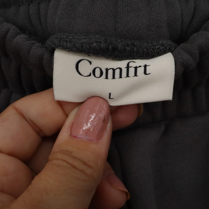 Comfrt Signature Sweatpants Charcoal Grey Heavyweight Joggers Size L
