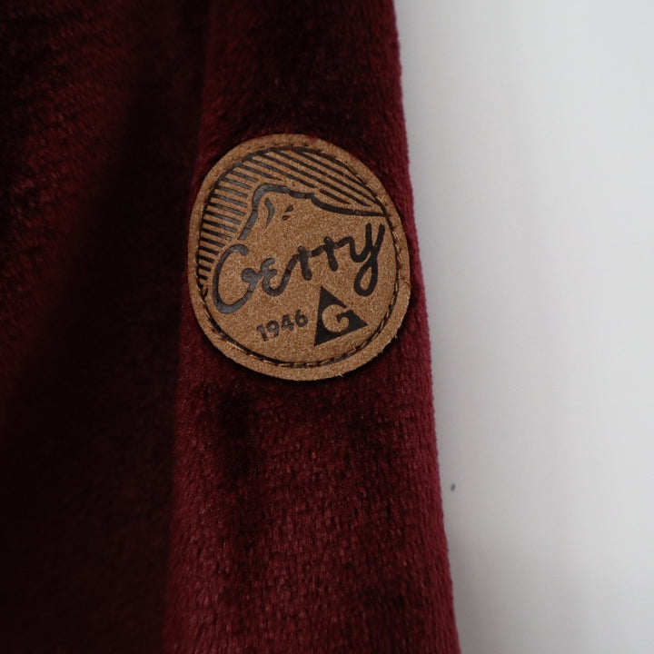 Gerry Womens Burgundy High Pile Fleece Full Zip Jacket Size M Maroon
