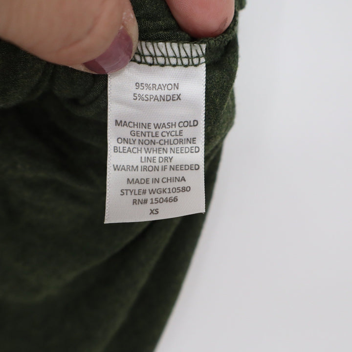 Market & Spruce Olive Green Heather Pocket Scoop Neck Tee XS