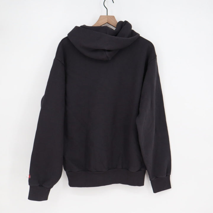 American Giant Hoodie Mens Medium Black Cotton Kangaroo Pocket Ribbed Sleeve
