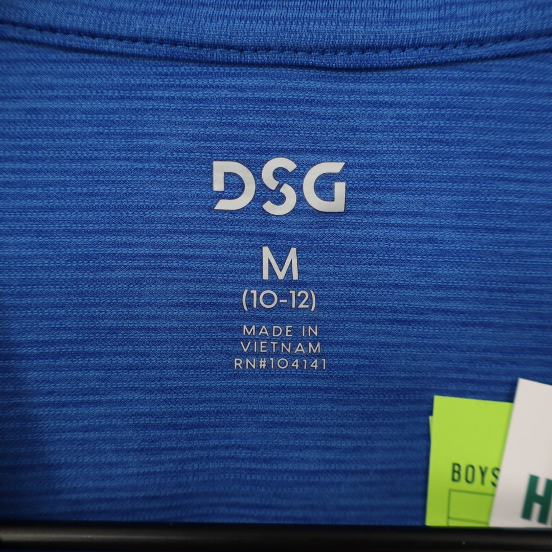 DSG Boys Movement Tee Team Royal Blue Heather Short Sleeve Shirt Size M 10-12