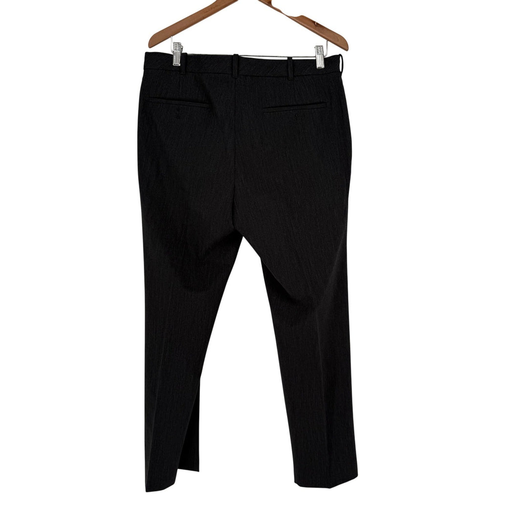 Van Heusen Mens Straight Flex Pants Charcoal Gray 34x30 Dress Pants